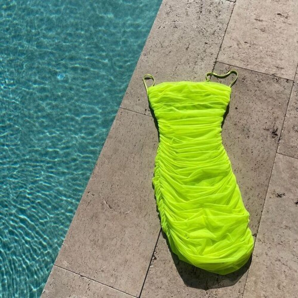 HouseofCB Florescent Yellow Vacation Dress